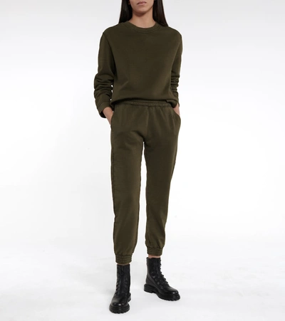 Rta Embroidered Logo High-waisted Track Pants In Green