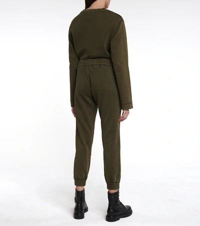 Rta Embroidered Logo High-waisted Track Pants In Green