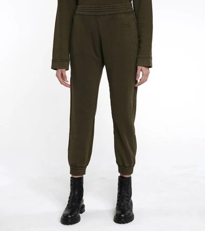 Rta Embroidered Logo High-waisted Track Pants In Green