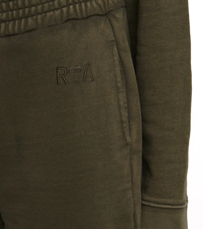 Shop Rta Sydney Cotton Jersey Trackpants In Green