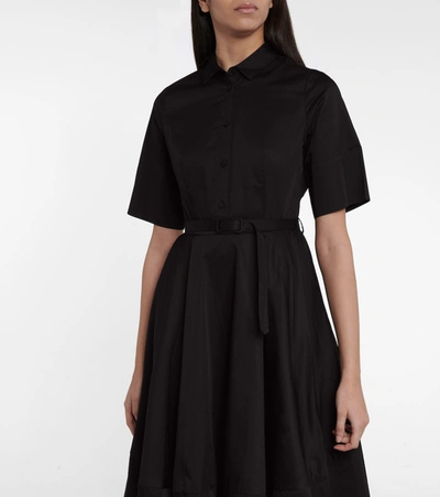 Shop Co Tton-poplin Shirt Midi Dress In Black