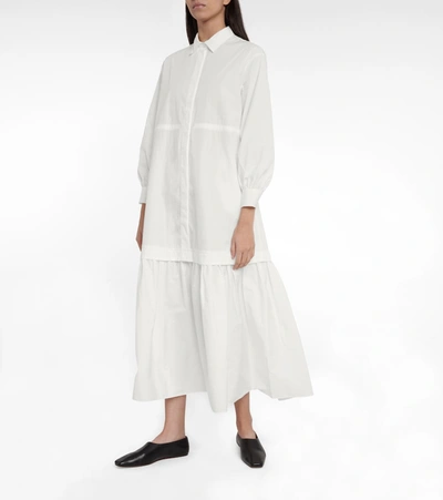 Shop Co Tton-blend Shirt Maxi Dress In White