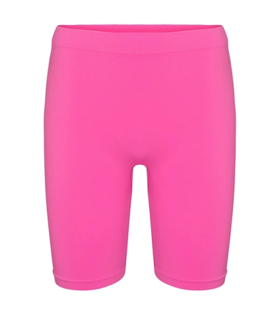 Shop Helmut Lang Stretch-jersey Biker Shorts In Pink