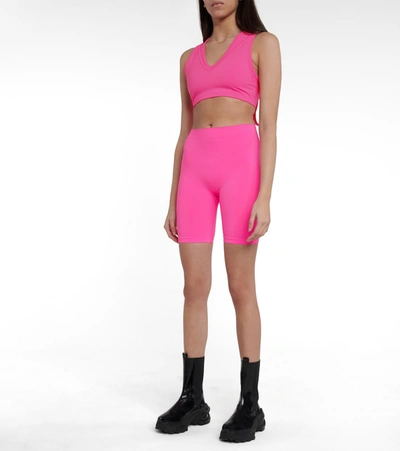 Shop Helmut Lang Stretch-jersey Sports Bra In Pink