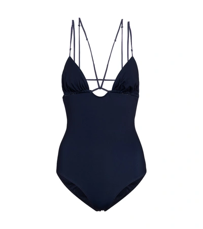 Shop Jacquemus Le Mailot Pila Swimsuit In Blue