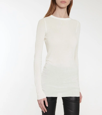 Shop Rick Owens Forever Jersey Top In White
