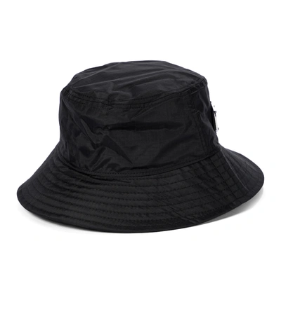 Shop Acne Studios Face Bucket Hat In Black