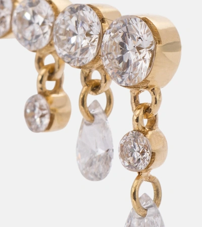 Shop Maria Tash Invisible Crescendo Bar 18kt Gold Single Earring With Diamonds