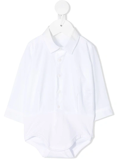 Shop Il Gufo Poplin Shirt Body In 白色