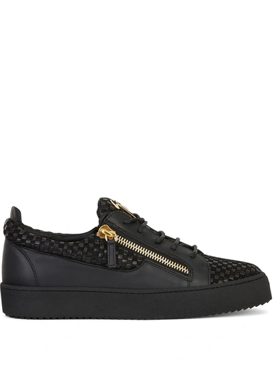 Shop Giuseppe Zanotti Frankie Low-top Sneakers In Black