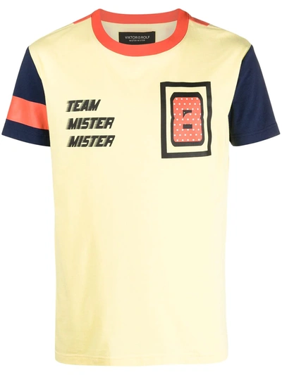 Viktor & Rolf Graphic-print Cotton T-shirt In Yellow
