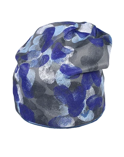 Shop Emporio Armani Man Hat Blue Size S Polyester, Cotton