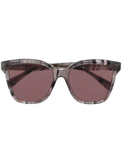 Shop Yohji Yamamoto Square-frame Sunglasses In Rot