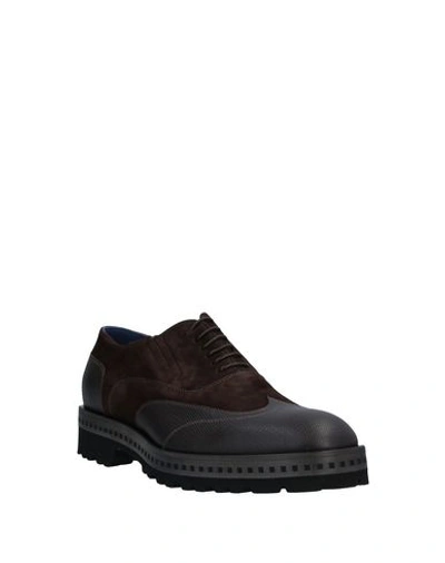 Shop Alberto Guardiani Lace-up Shoes In Cocoa