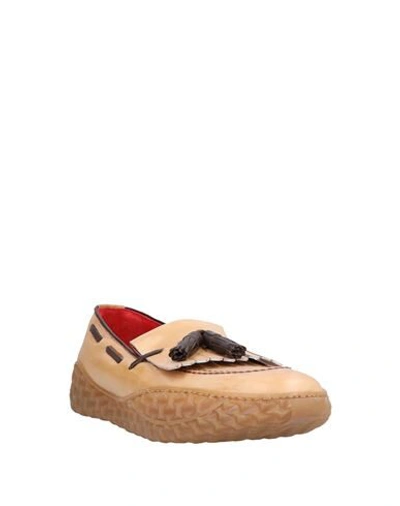 Shop Attimonelli's Loafers In Sand