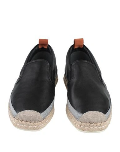 Shop Tod's Man Espadrilles Black Size 9 Soft Leather