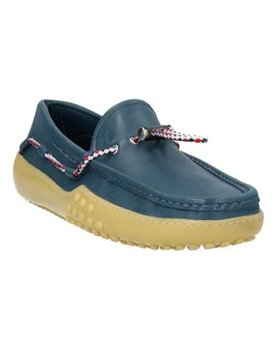 Shop Tod's Man Loafers Slate Blue Size 8.5 Soft Leather