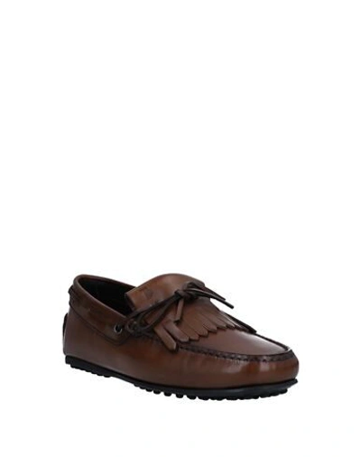 Shop Tod's Man Loafers Brown Size 7.5 Soft Leather