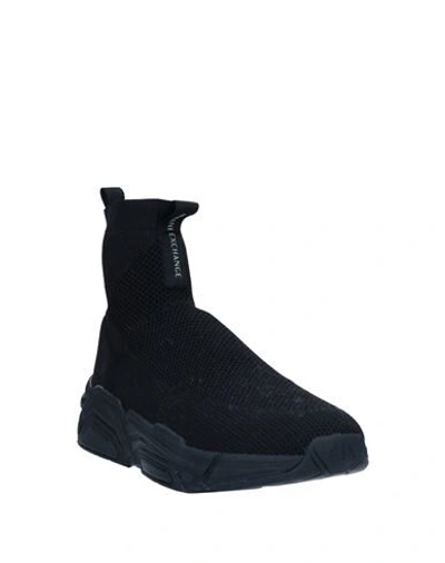 Shop Armani Exchange Sneakers In Black