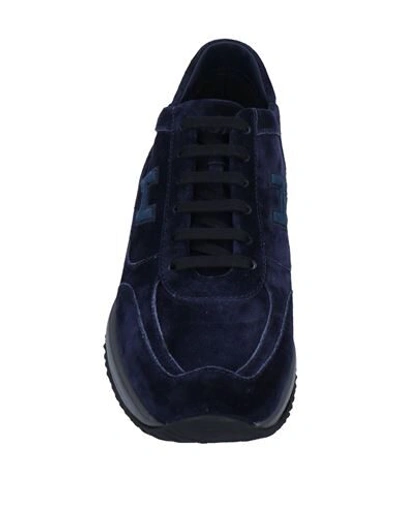 Shop Hogan Man Sneakers Midnight Blue Size 9 Soft Leather