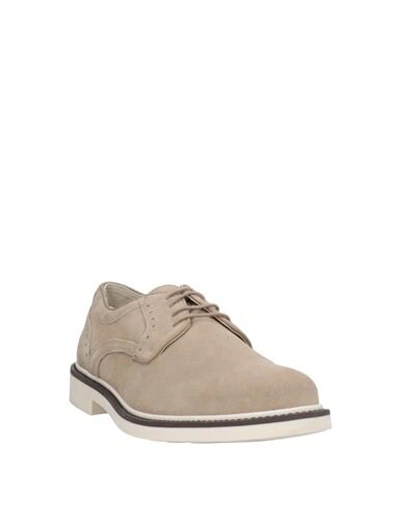 Shop Geox Lace-up Shoes In Beige