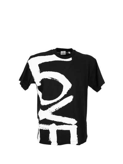 Shop Burberry Shilow - Love Print Cotton Oversized T-shirt In Black