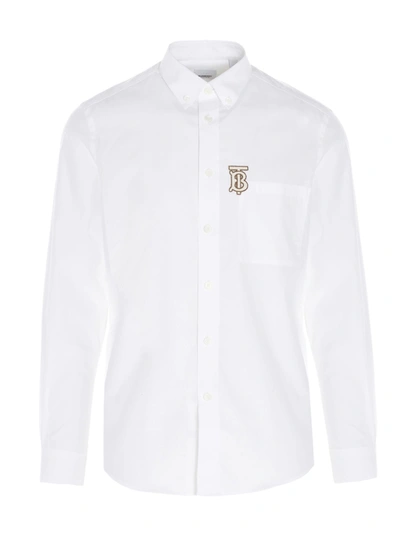 Shop Burberry Caddington Shirt In White