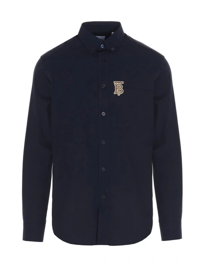 Shop Burberry Caddington Shirt In Blue