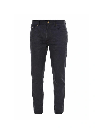 Shop Saint Laurent Jeans Skinny In Used Black