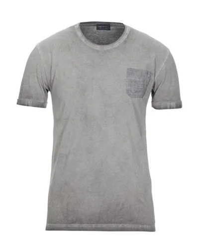 Shop Luca Bertelli T-shirts In Grey