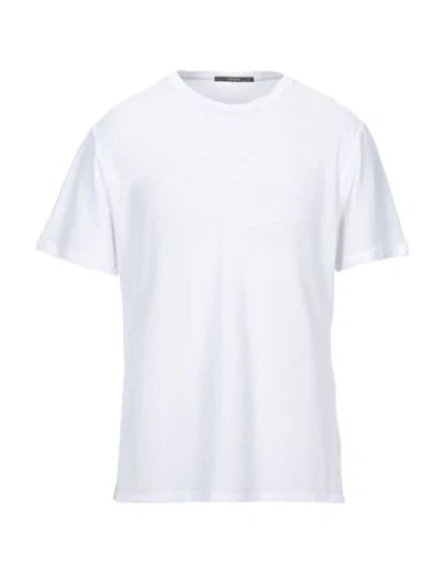 Shop Kangra Cashmere Kangra Man T-shirt White Size 42 Cotton