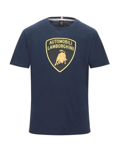 Shop Automobili Lamborghini T-shirts In Dark Blue
