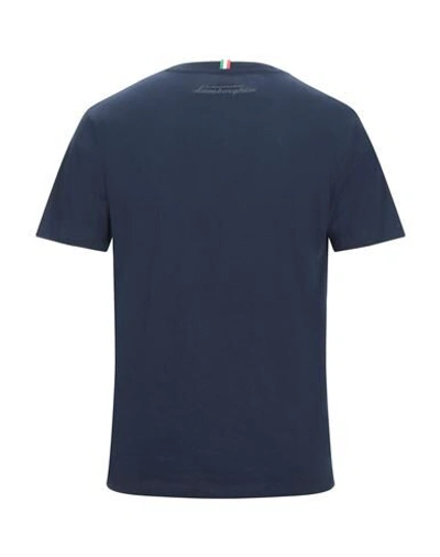 Shop Automobili Lamborghini T-shirts In Dark Blue