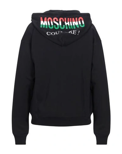Shop Moschino Man Sweatshirt Black Size 34 Cotton