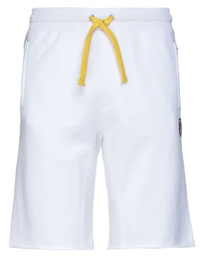 Shop Blauer Man Shorts & Bermuda Shorts White Size Xl Cotton, Polyester