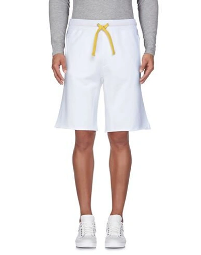 Shop Blauer Man Shorts & Bermuda Shorts White Size Xl Cotton, Polyester