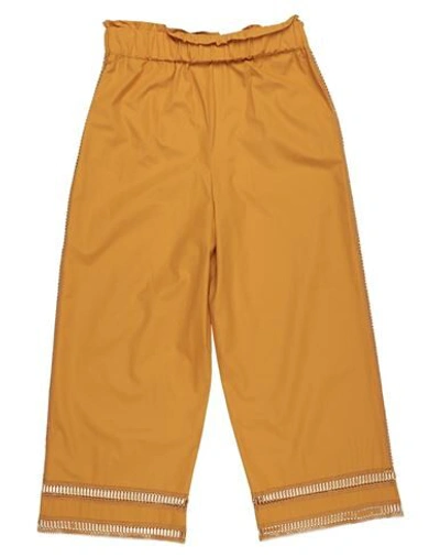 Shop Les Copains Pants In Ocher