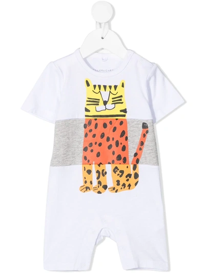 Shop Stella Mccartney Leopard-print Shorties In 白色