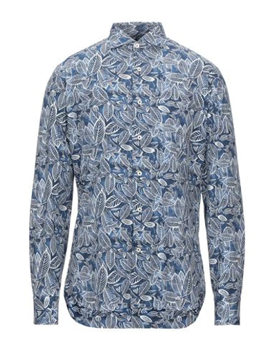 Shop Alessandro Gherardi Shirts In Dark Blue