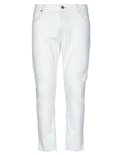 Shop Imperial Man Denim Pants White Size 26 Cotton, Elastane