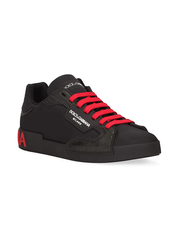 dolce and gabbana nylon and rubber portofino sneakers