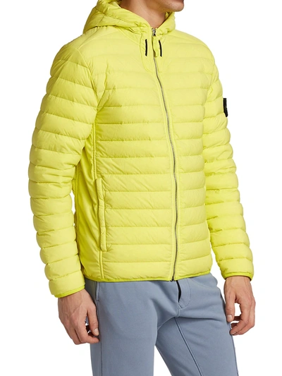 Shop Stone Island Men's Real Down Puffer Jacket In Pistachio
