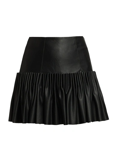 Shop Aje Lilou Ruffle Hem Mini Skirt In Black