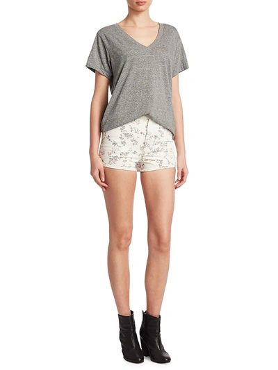 Shop Rag & Bone Women's Ellie Floral Denim Shorts In Micro Floral