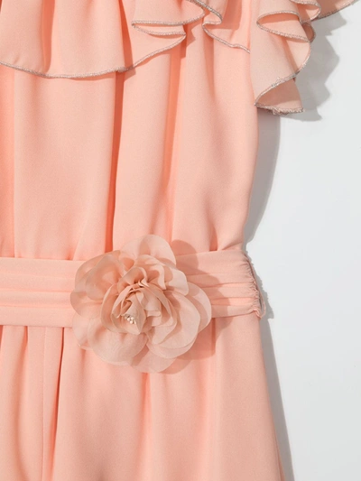 Shop Abel & Lula Ruffle Crepe Playsuit In Pink