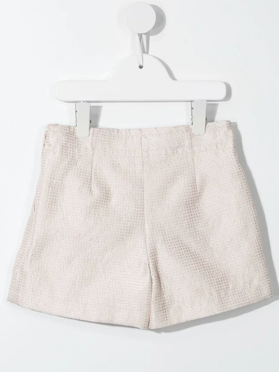 Shop Abel & Lula Check Print Lace Trim Shorts In Pink