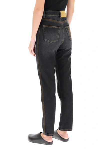 Shop Loewe Jeans With Anagram Embroidery In Black
