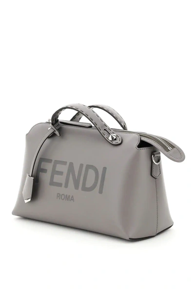 Shop Fendi By The Way Medium Leather Handbag In Grey