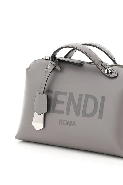 Shop Fendi By The Way Medium Leather Handbag In Grey