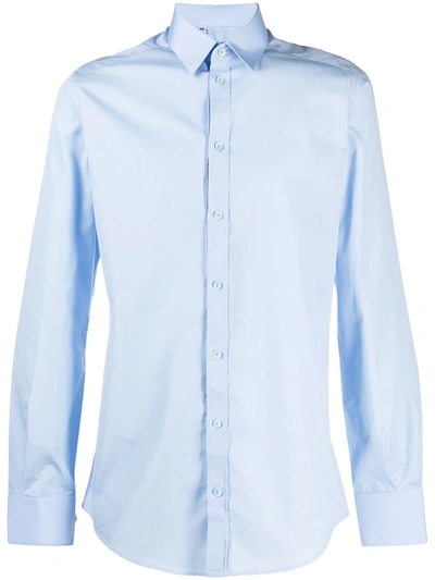 Shop Dolce & Gabbana Classic Collar Shirt In Blue